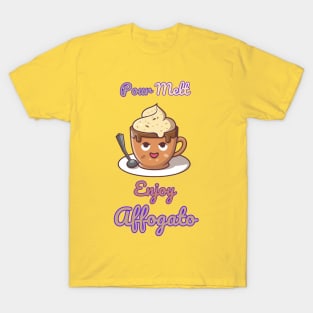 "Delicious Affogato: Italian Delight in a Cup"- Coffee Food Icecream T-Shirt